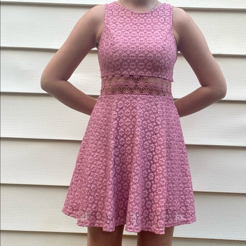 Pink Papaya Cutout Dress
